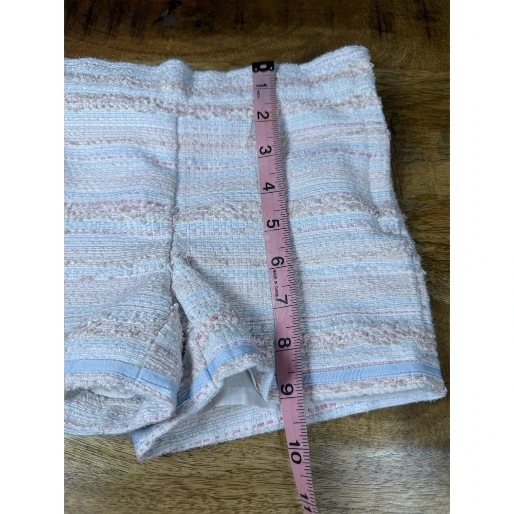 Janie and Jack Girls Boucle Tweed Shorts Size 5 Pink Blue Lined Dressy